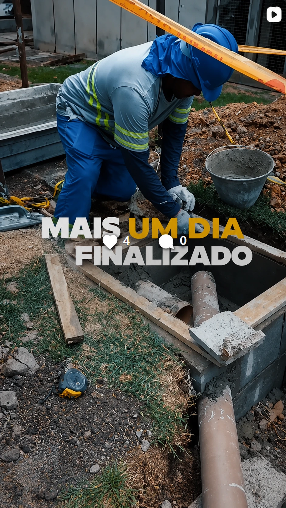 Publicação da Projetec no Instagram mostrando execução de obra e infraestrutura